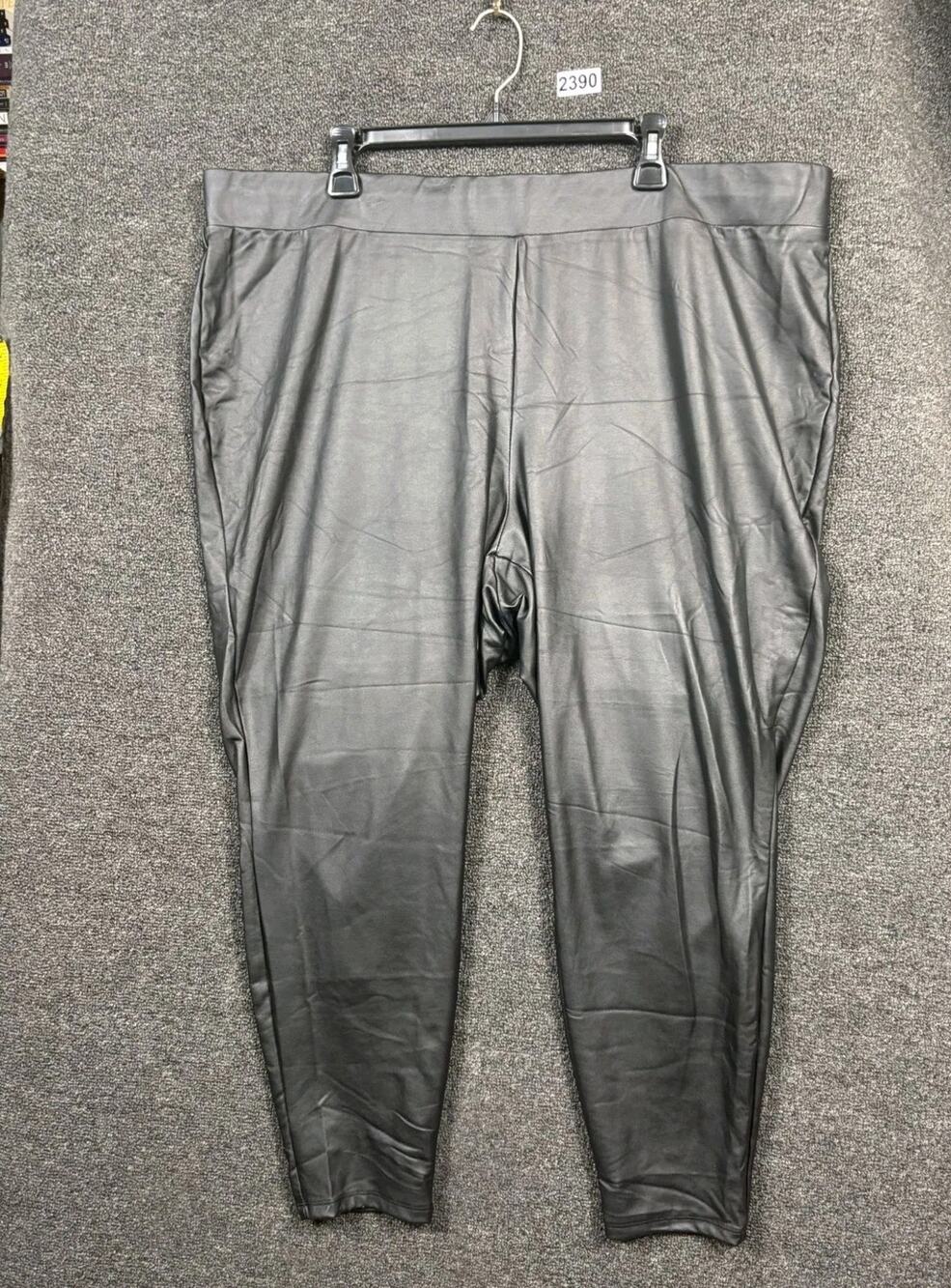 Torrid Faux Leather Leggings Pants Womens 26 Black High Rise Pull-On Full Length